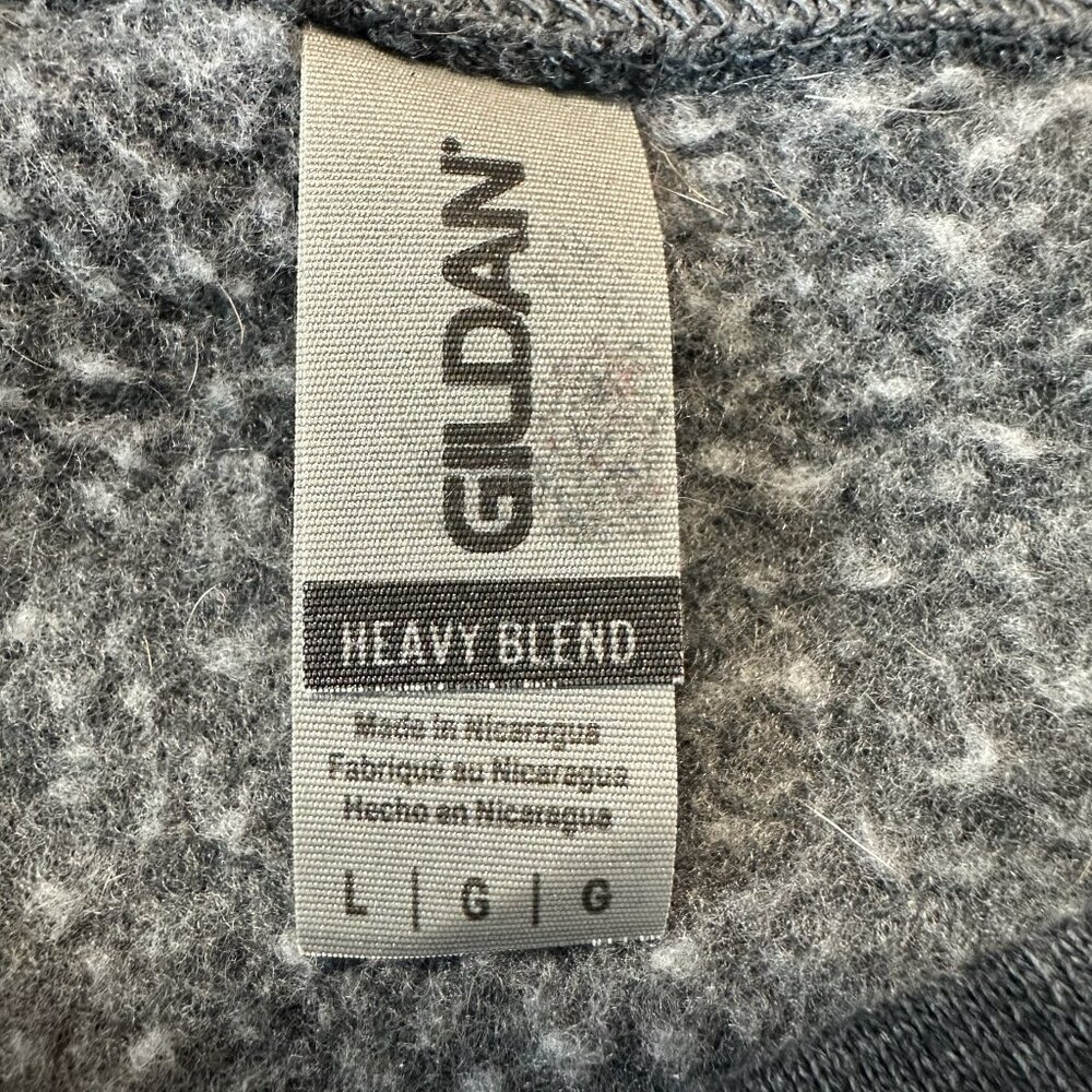 Anxiety State Crewneck Pullover Sweatshirt Grey White Large - Picture 12 of 15